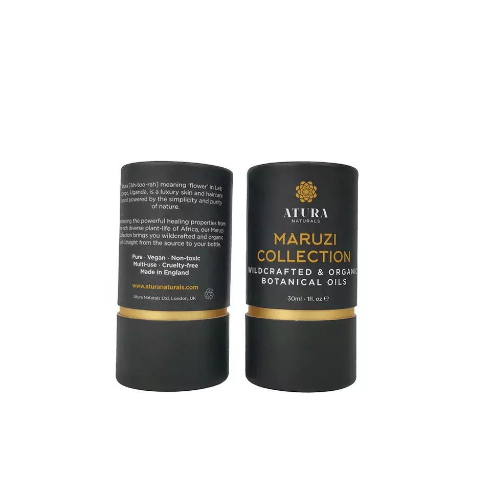 Natural Paperboard Botanical Oil Paper Tube - Image 4