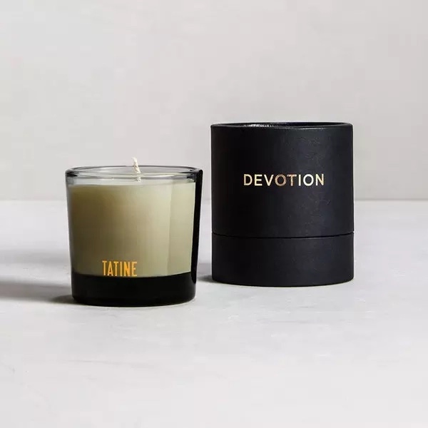 Black candle cardboard tube container - Image 3