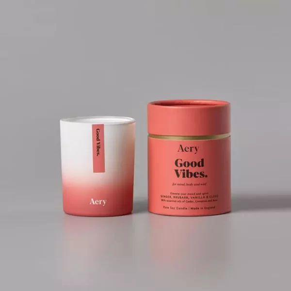 Creative design fashion candle round box for free sample