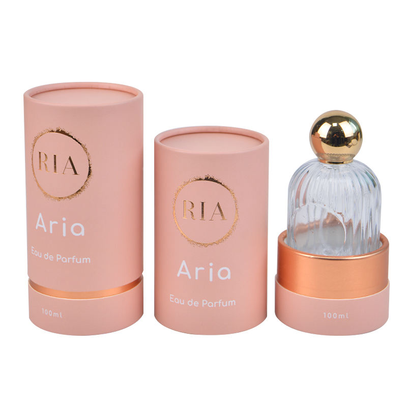 Luxury perfume spray bottles rose gold paper tube