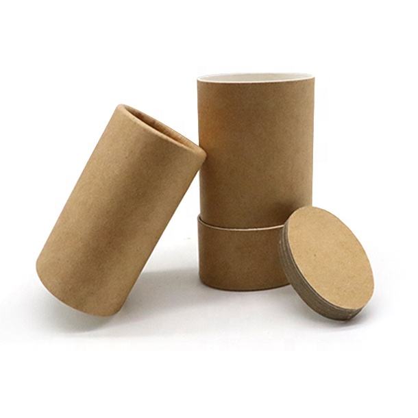 Natural brown Kraft cardboard deodorant oval push-up paper tube - Image 3