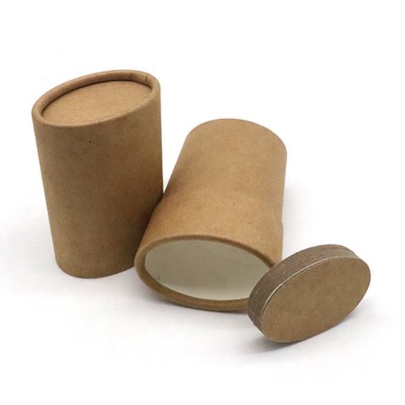 Natural brown Kraft cardboard deodorant oval push-up paper tube - Image 5