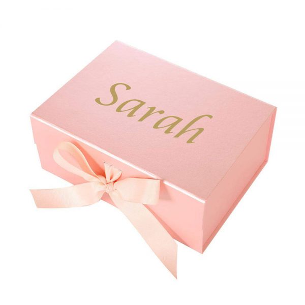 High quality foldable ribbon gift paper box