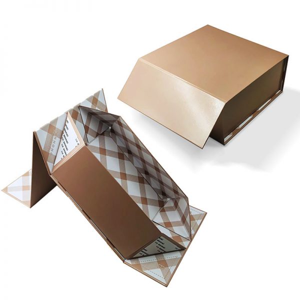 Checked Design Magnetic Gift Box With Lid Decorative Empty Box - Image 4