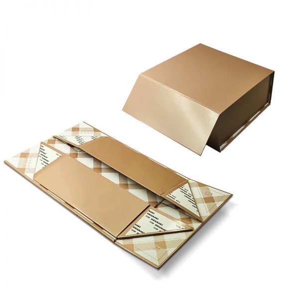 Checked Design Magnetic Gift Box With Lid Decorative Empty Box