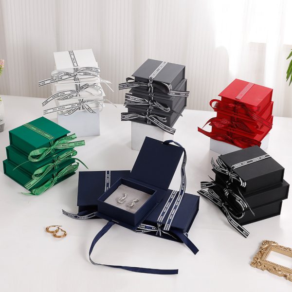 Jewellery ribbon gift box for Ring Necklaces Bracelet Valentine's Day Gift Packaging
