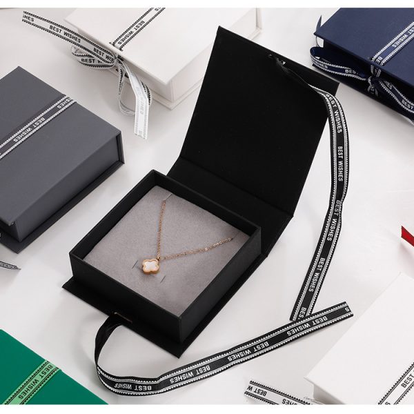 Jewellery ribbon gift box for Ring Necklaces Bracelet Valentine's Day Gift Packaging - Image 2